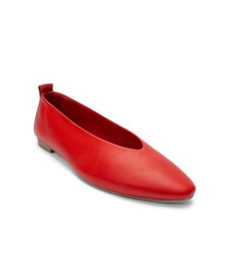Forever and Always Shoes Women's Jenas Leather Ballet Flat