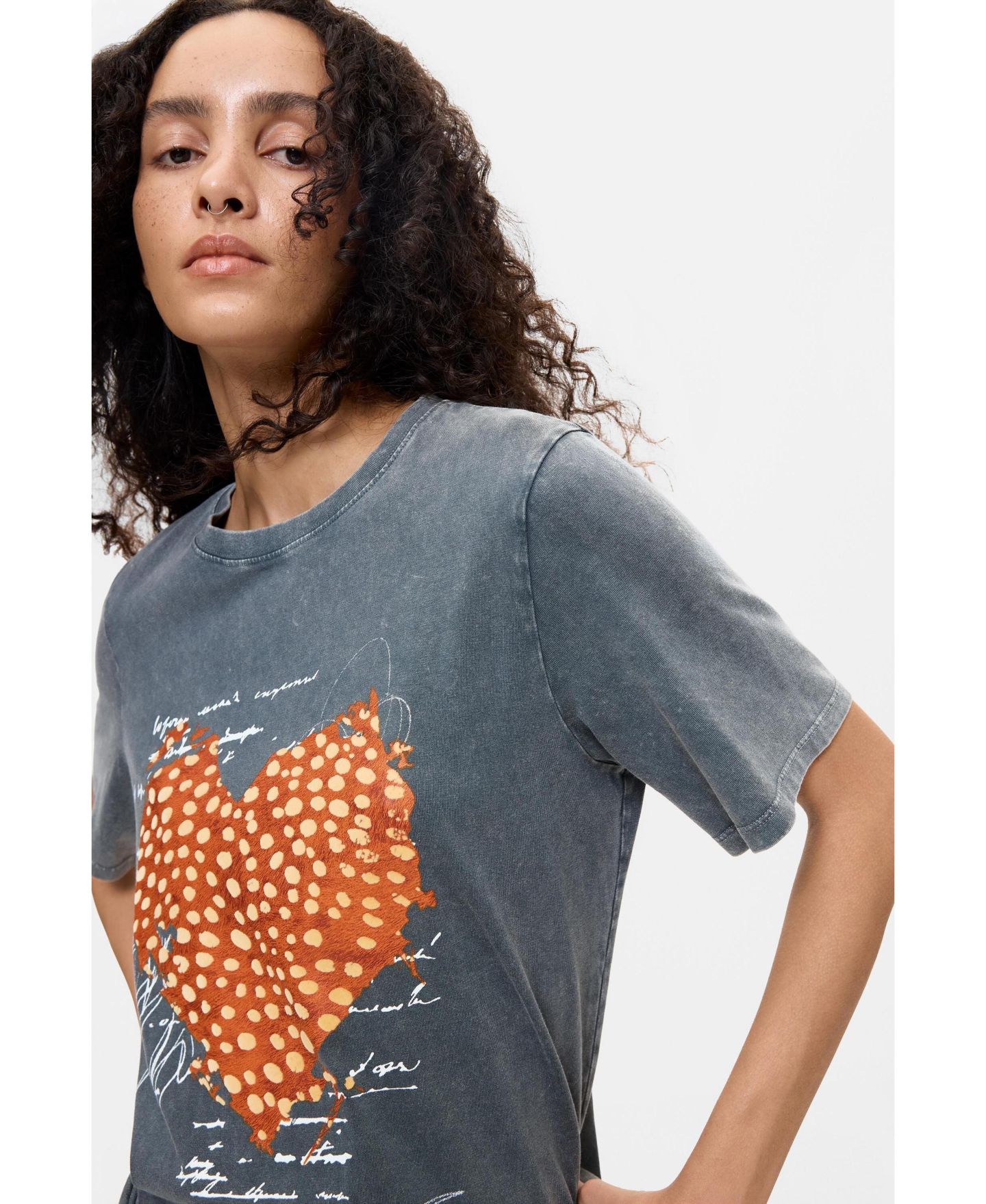 Женская футболка Desigual Graphic Cotton, цвет: Чёрный — фото 5