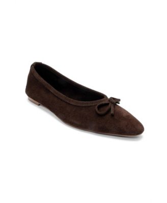 Forever and Always Shoes Women's Umiel Leather Bow Ballet Flat