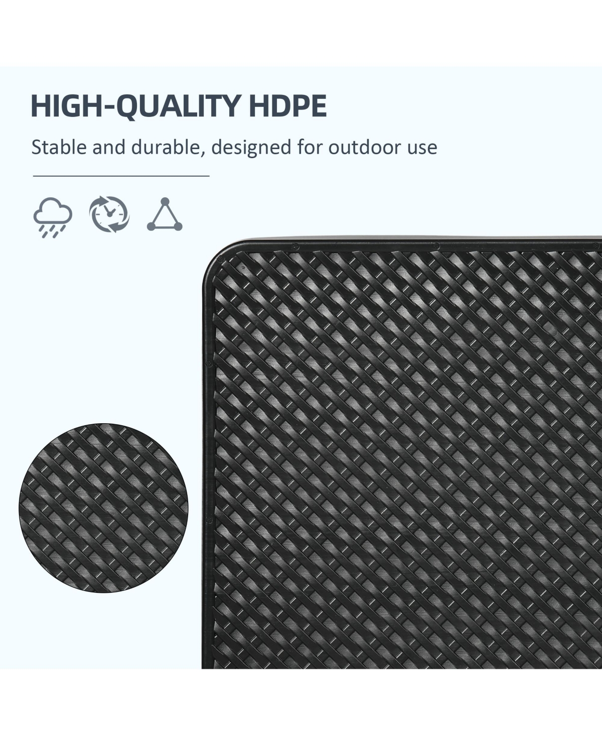 Outsunny 4-Piece 175lb Cantilever Patio Umbrella Base Weights for Offset Hanging Umbrella, Fasteners, Hdpe Water or Sand Filled Umbrella Weights for C