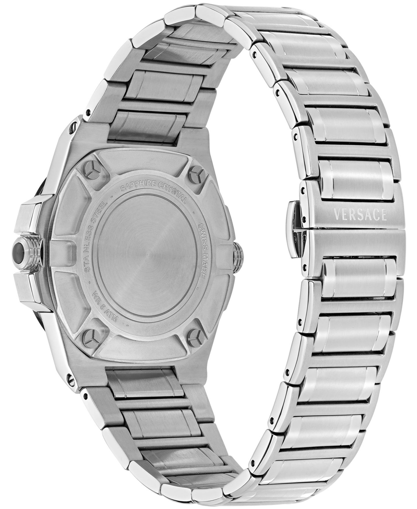 Мужские часы Versace Greca Reaction GMT IP Yellow Gold Stainless Steel Bracelet Watch 41mm — фото 3