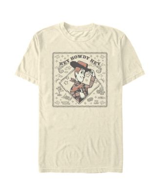 Men's Disney Pixar Toy Story Woody Wild West Wanted Poster Graphic T-Shirt