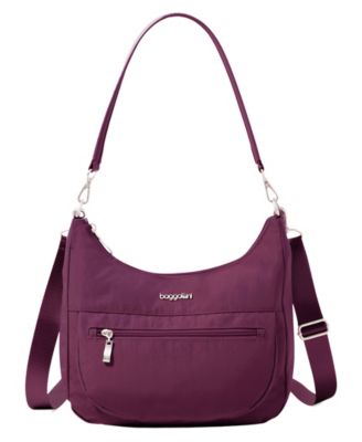 Pocket Small Half Moon Shoulder Handbag