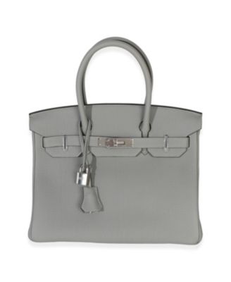 Togo Gris Mouette Birkin 30 PHW