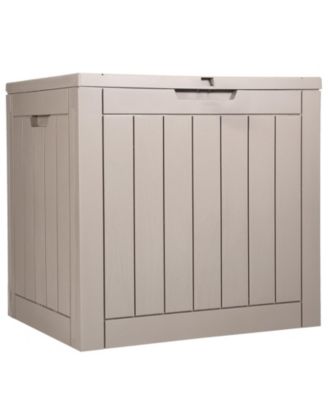 31 Gallon Resin Outdoor Storage Box Waterproof Deck Cabinet