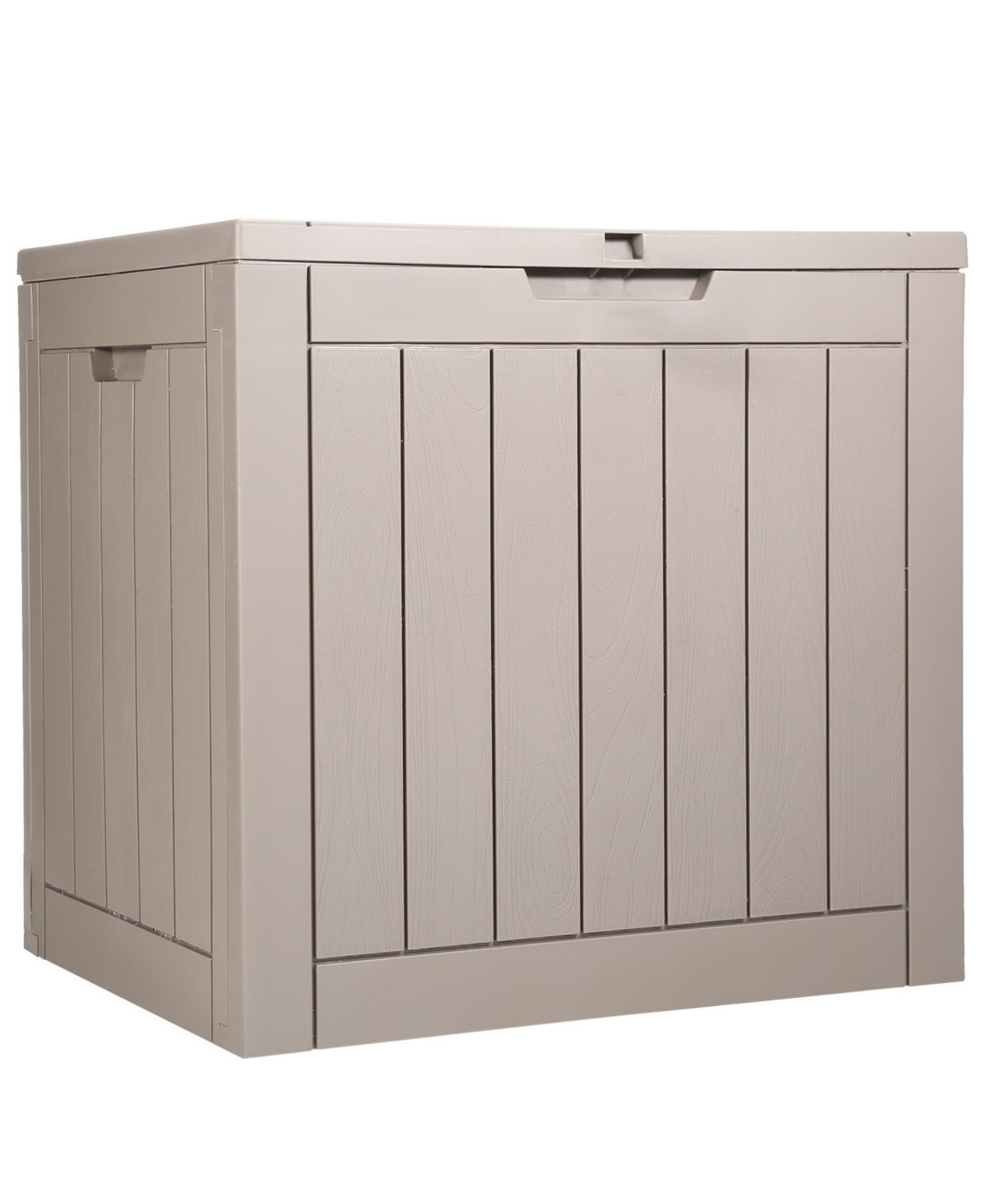 Slickblue 31 Gallon Resin Outdoor Storage Box Waterproof Deck Cabinet - Grey