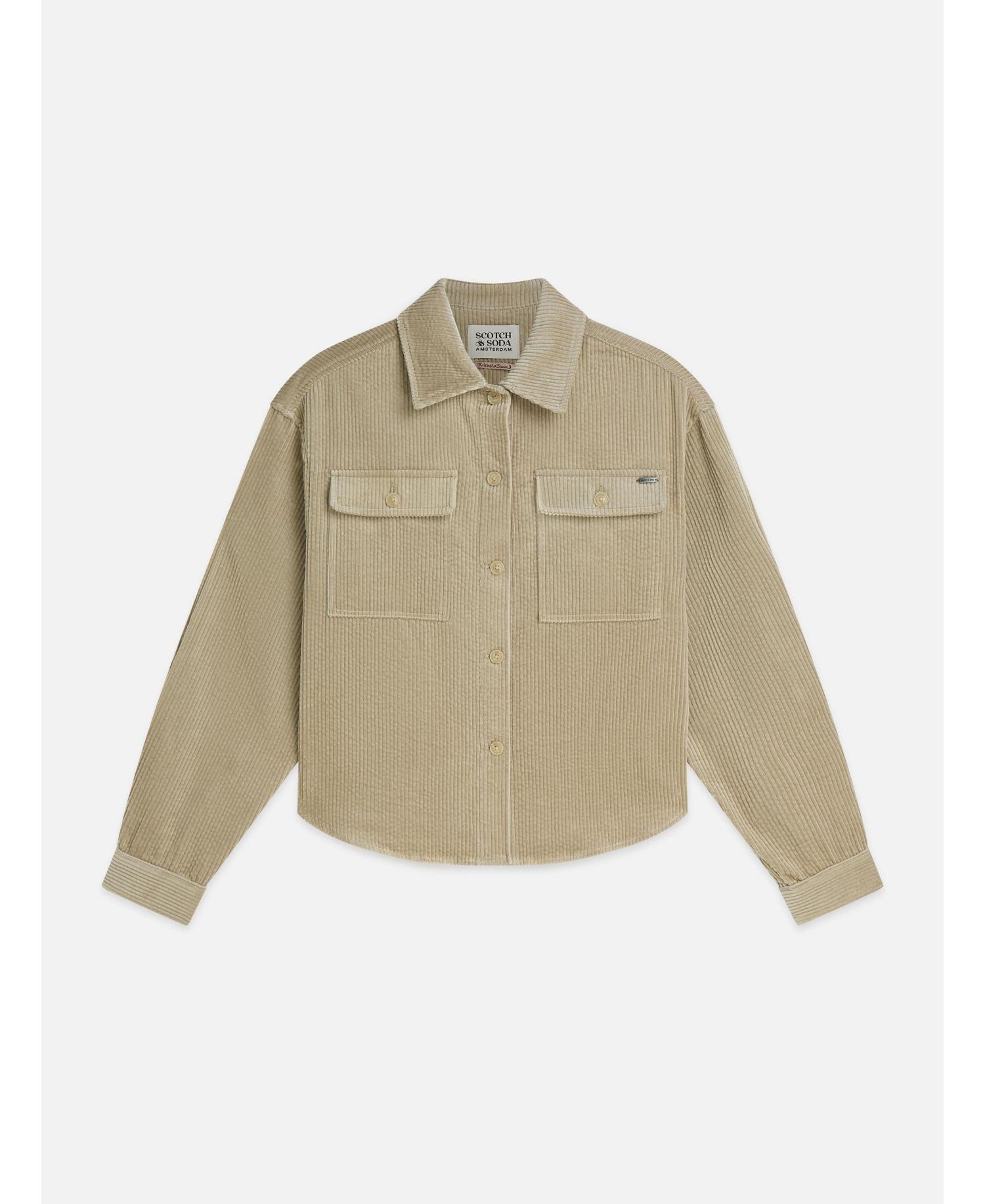 Women's Corduroy Long-Sleeve Button-Up Shirt