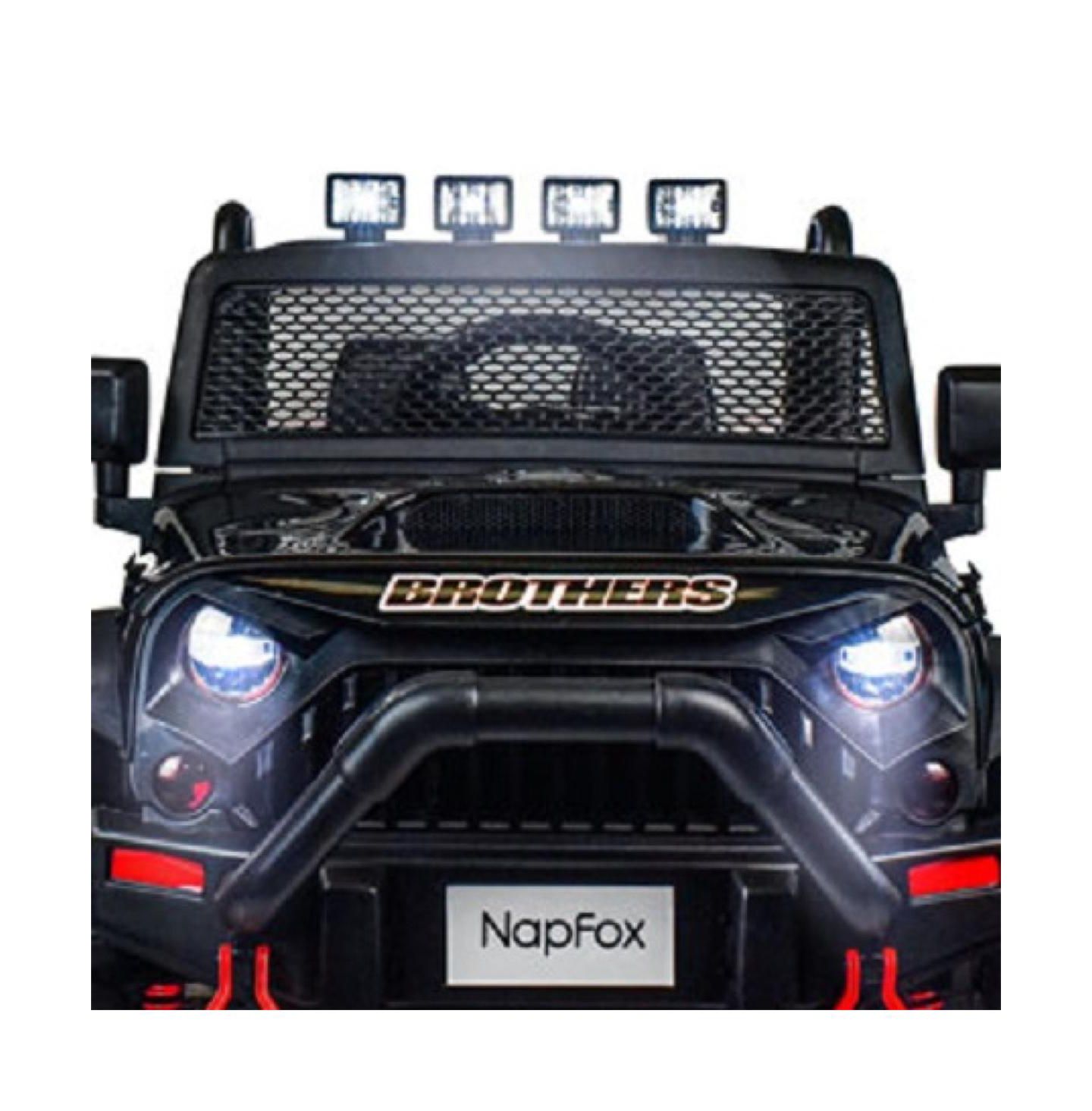Детская игрушка YOBTOP 12V Remote Control 2-Seat Electric Ride-On Truck, 100 Lbs. Capacity, Ages 5+, цвет: Чёрный, вариант 1 — фото 8