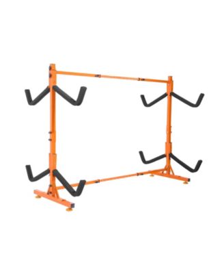 Freestanding Kayak Storage Rack, Steel 4-Kayak Stand with Padded Adjustable Arms, 220 lb Capacity