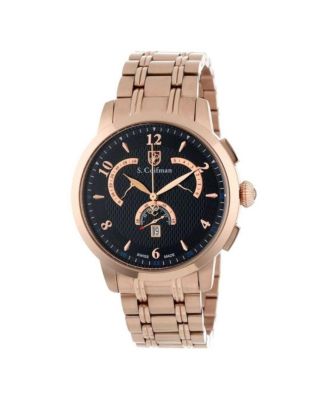 S.Coifman Men's Heritage Chronograph Silver Dial Stainless Steel Bracelet Watch