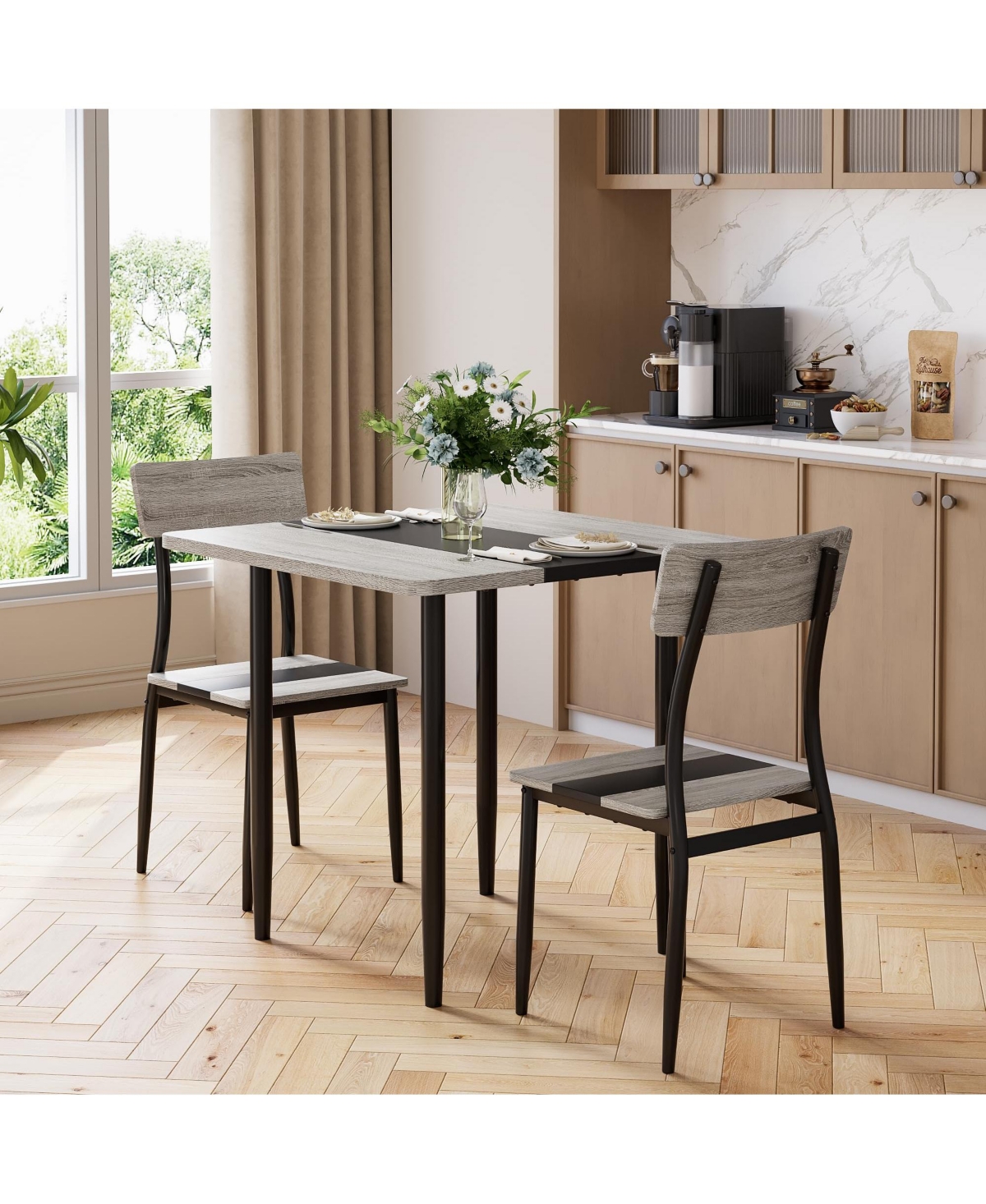 homfan Dining Table Set for 2