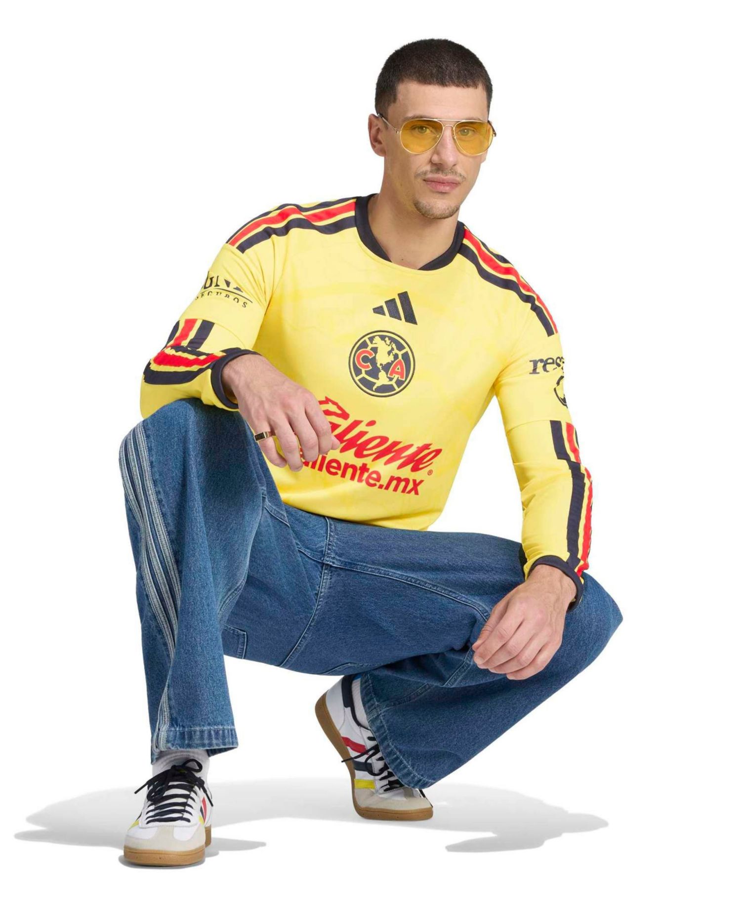 Men's Black Club America 2026/27 Home Replica Long Sleeve Jersey