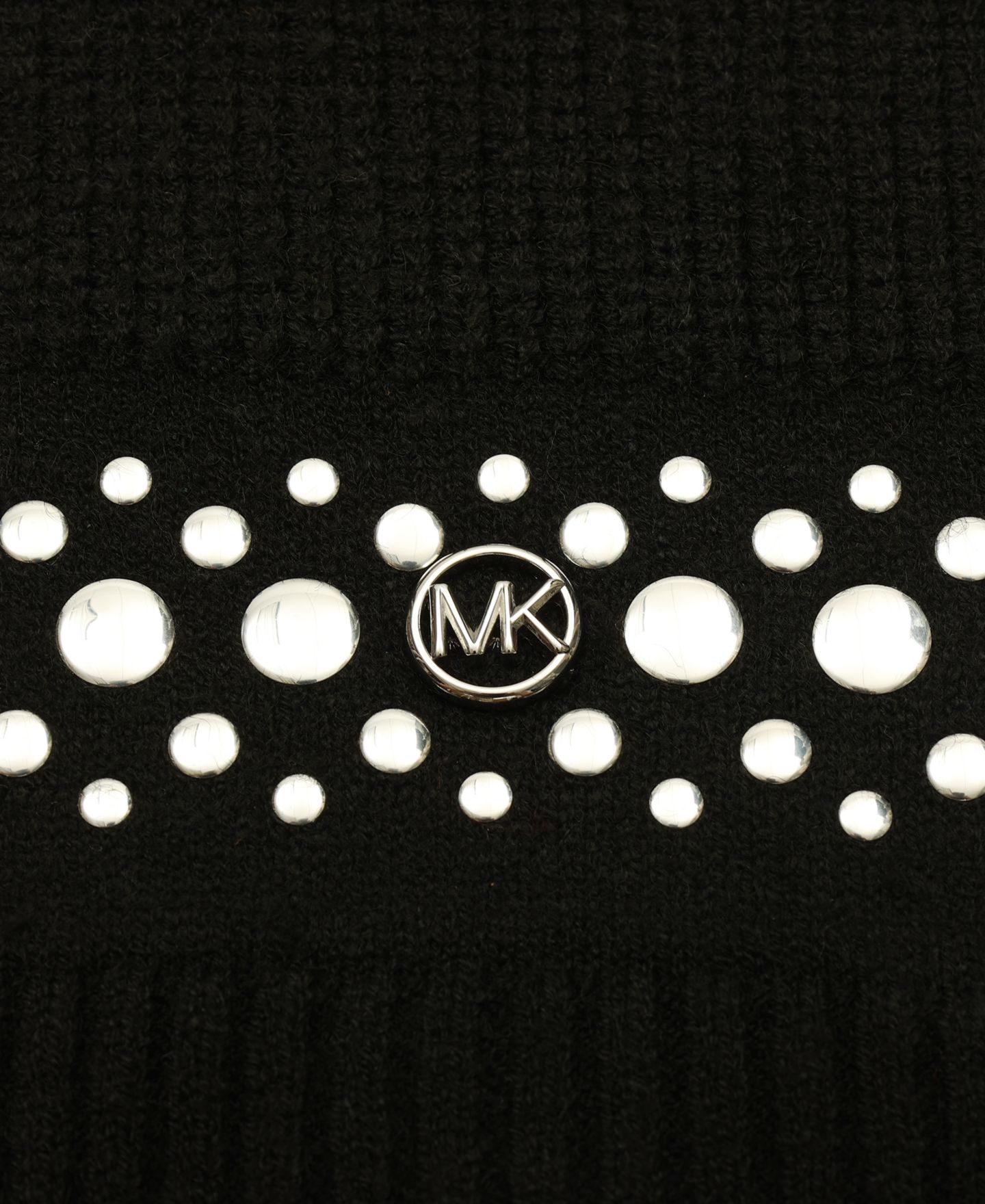 Женский шарф Michael Kors Scattered Stud Knit, цвет: Чёрный — фото 4