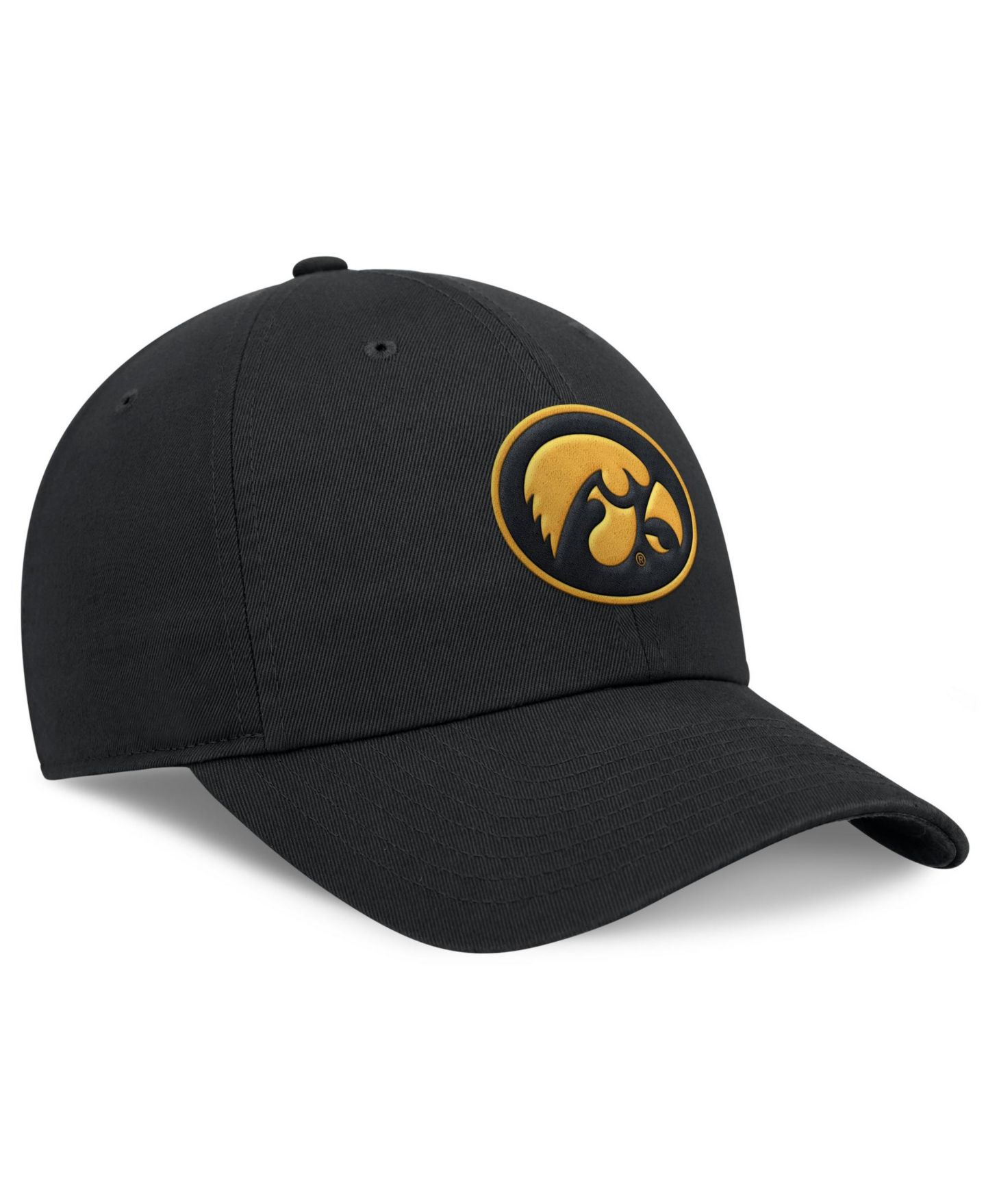 Мужская кепка Nike Black Iowa Hawkeyes Club Dri-FIT Adjustable Hat — фото 3