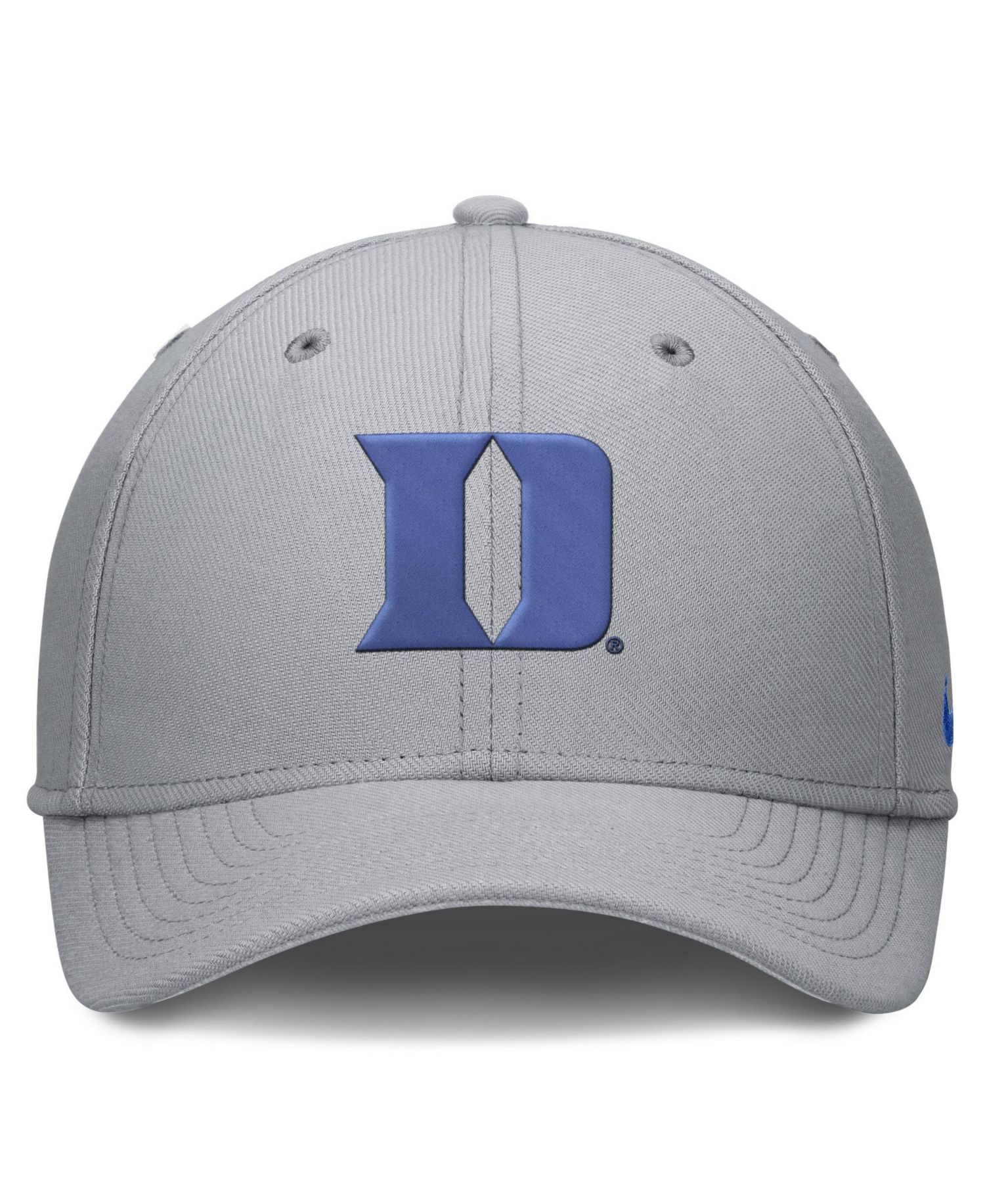 Men's Gray Duke Blue Devils Rise SwooshFlex Dri-FIT Hat
