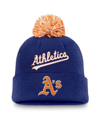 Men's Royal Athletics Peak Cuffed Knit Hat with Pom