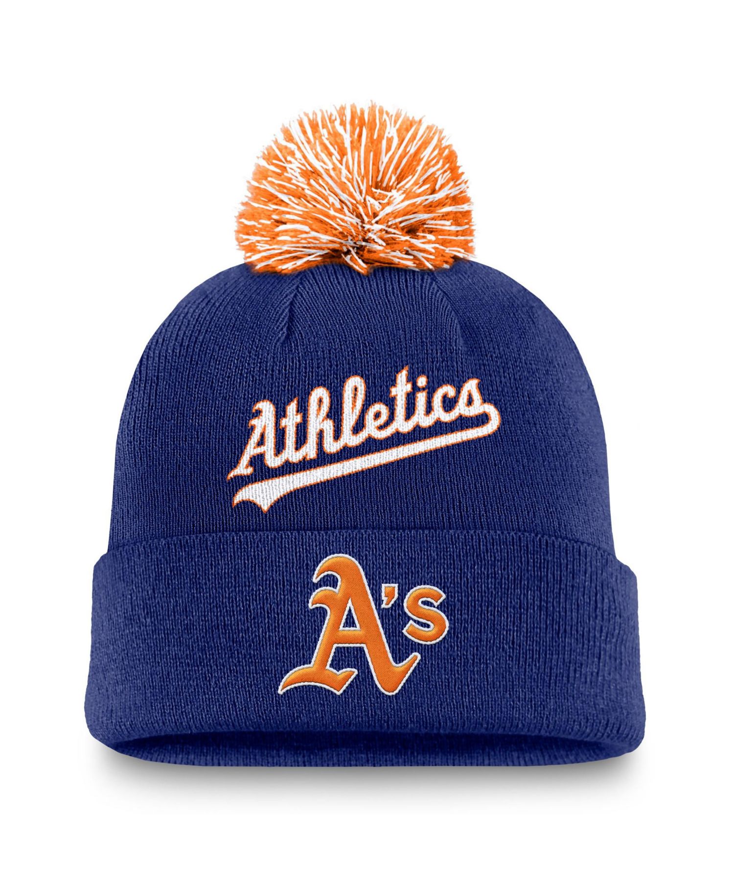 Men's Royal Athletics Peak Cuffed Knit Hat with Pom