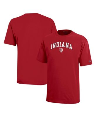 Big Boys and Girls Crimson Indiana Hoosiers Arch Over Logo T-Shirt