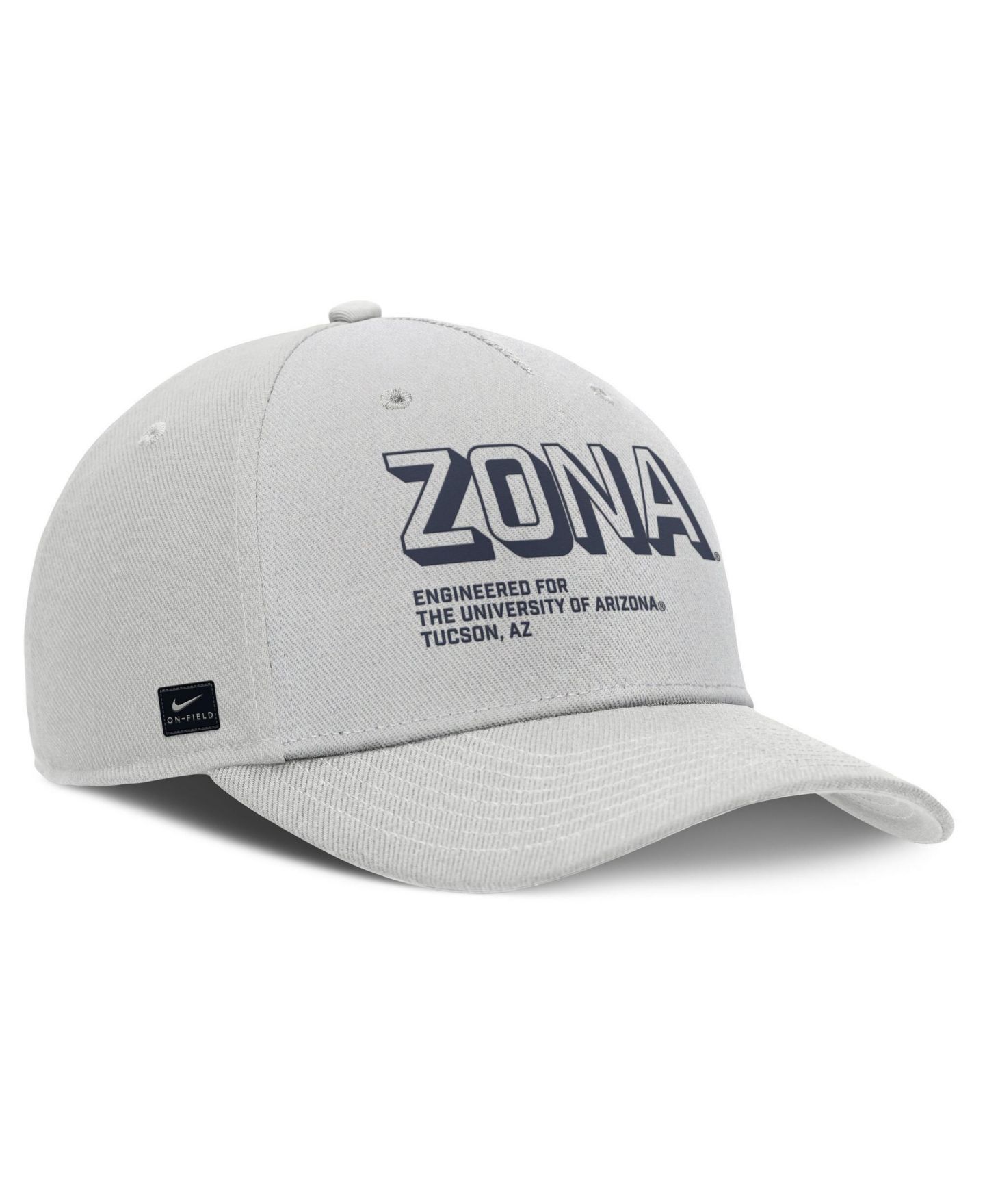 Мужская кепка Nike Gray Arizona Wildcats 2025 Sideline Dust Pinched Rise Adjustable Hat — фото 3