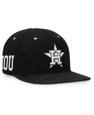 Men's Black Houston Astros Pro Corduroy Structured snapback Hat