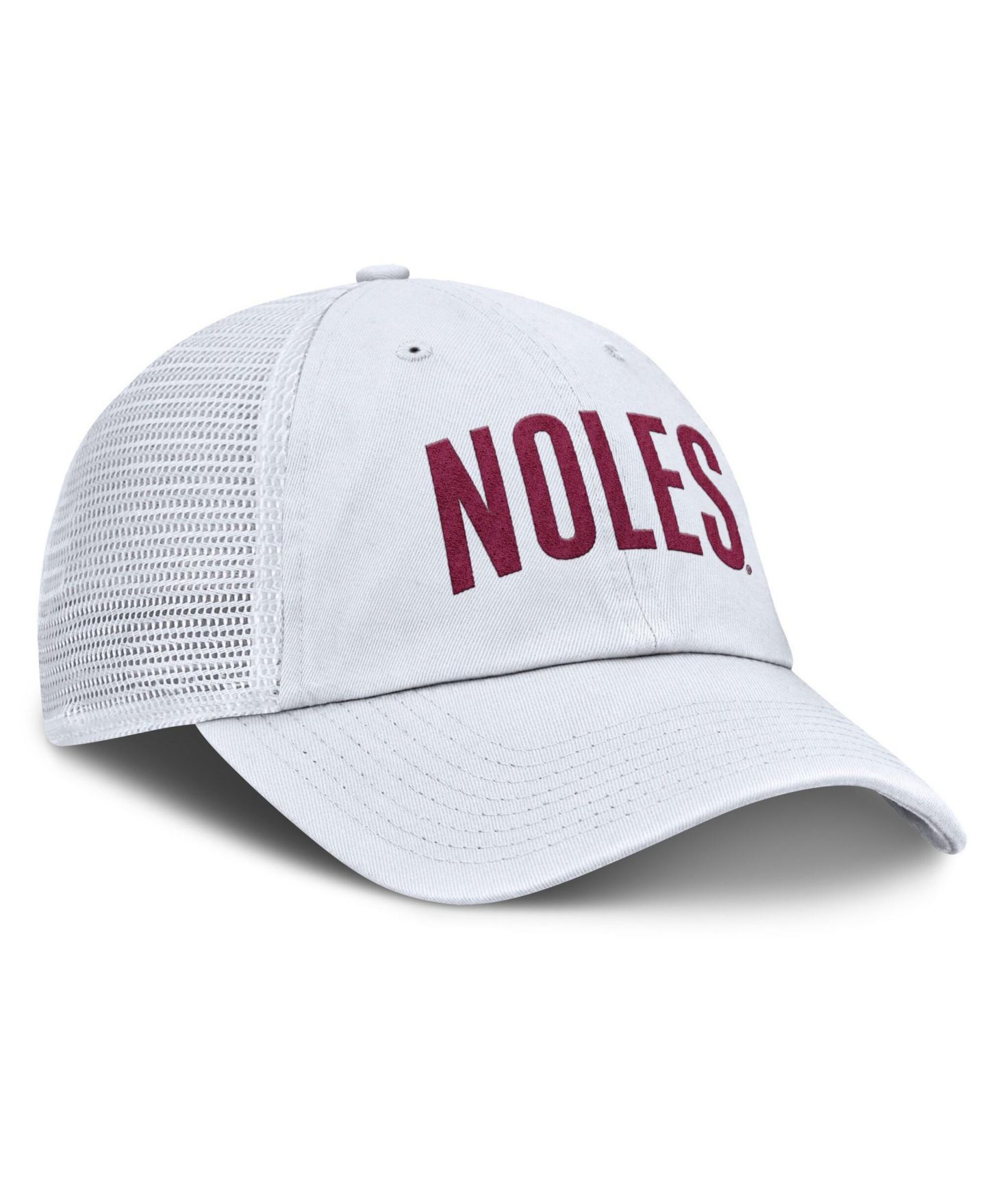 Мужская кепка Nike White Florida State Seminoles Club Campus Trucker Adjustable Hat — фото 3