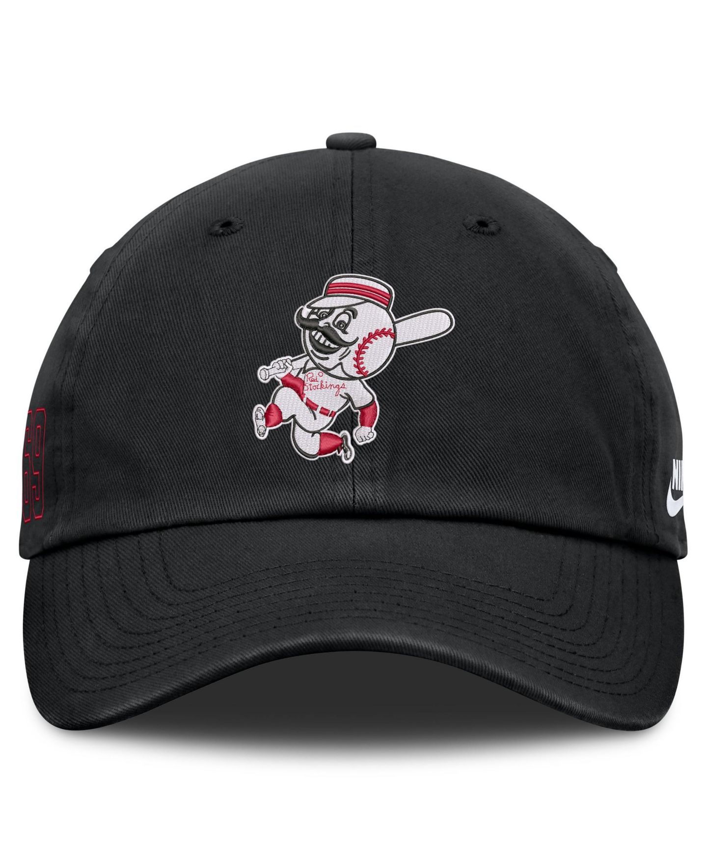 Мужская кепка Nike Black Cincinnati Reds Cooperstown Club Adjustable Hat — фото 2