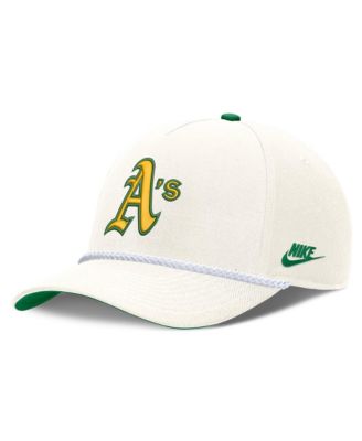 Men's Cream Oakland Athletics Cooperstown Collection Rise Adjustable Hat