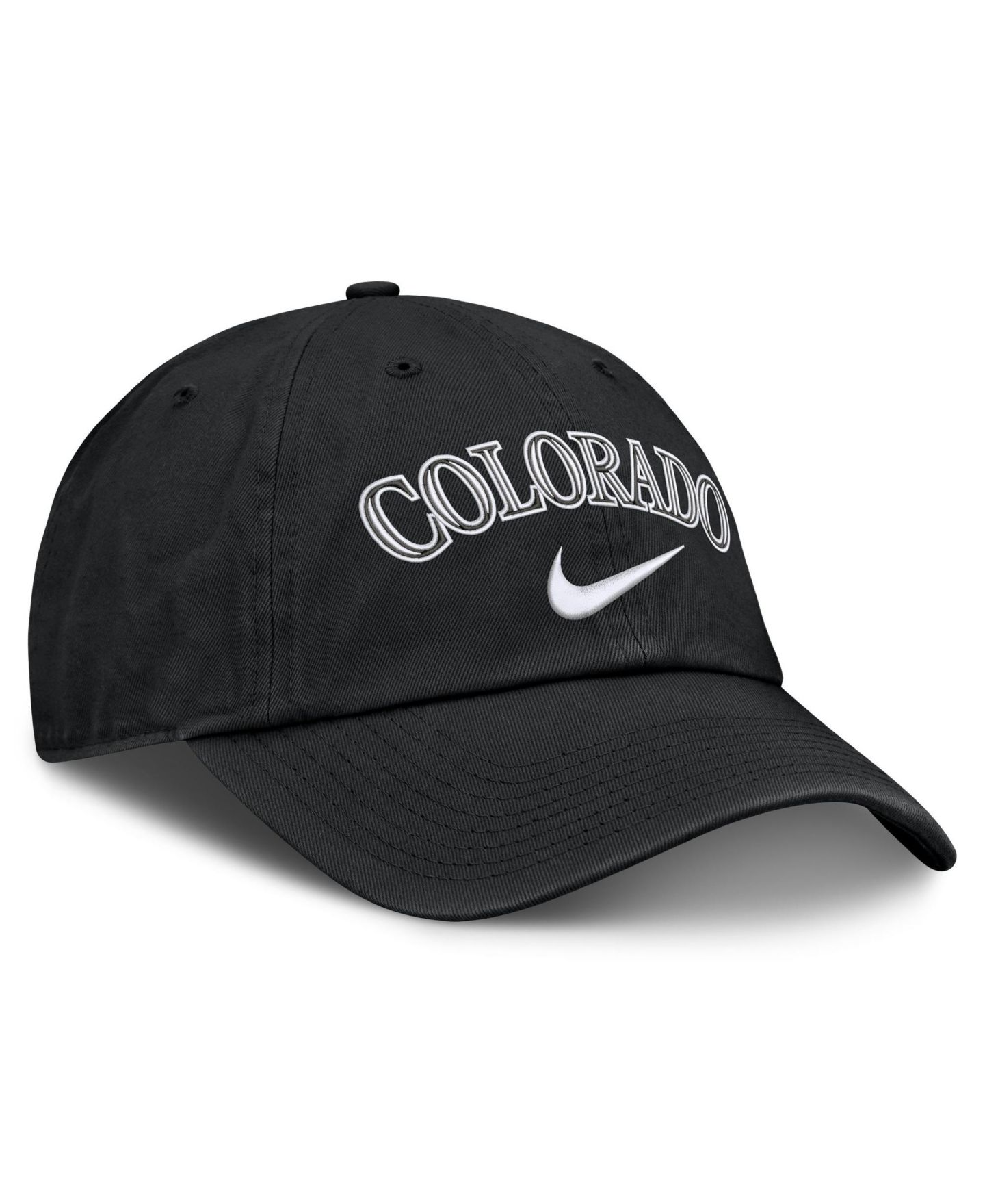 Мужская кепка Nike Black Colorado Rockies Primetime Club Adjustable Hat — фото 3