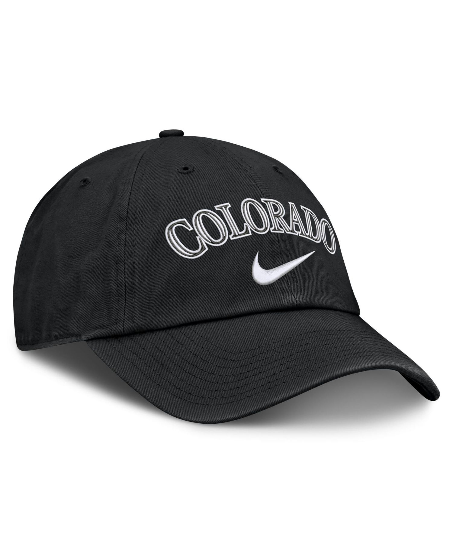Men's Black Colorado Rockies Primetime Club Adjustable Hat