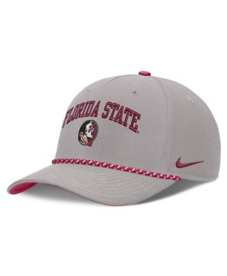 Men's and Women's Gray Florida State Seminoles Primetime Rise Rope Adjustable Hat