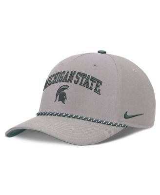 Men's and Women's Gray Michigan State Spartans Primetime Rise Rope Adjustable Hat