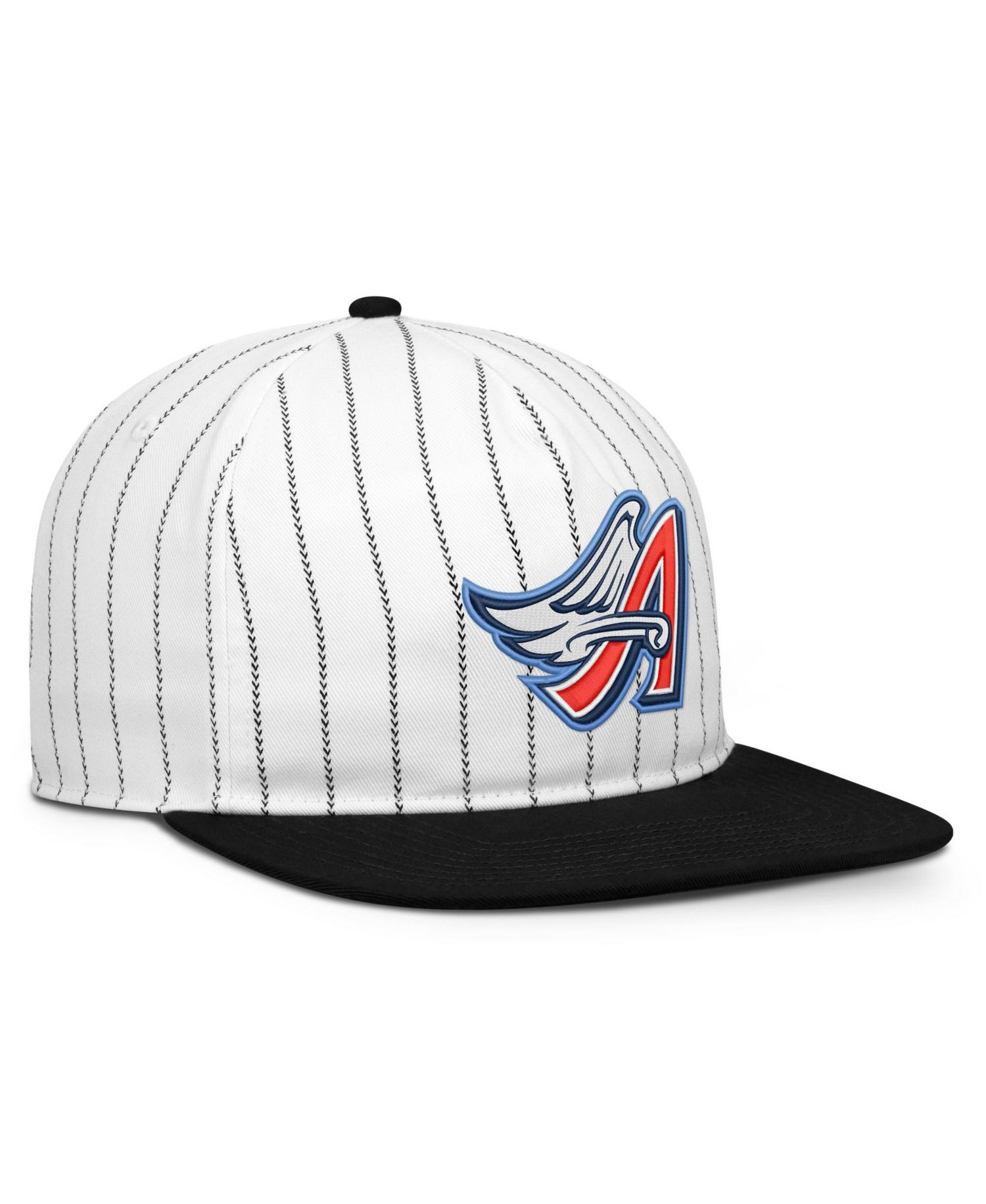 Men's White/Black California Angels Cooperstown Collection Pro Adjustable Hat