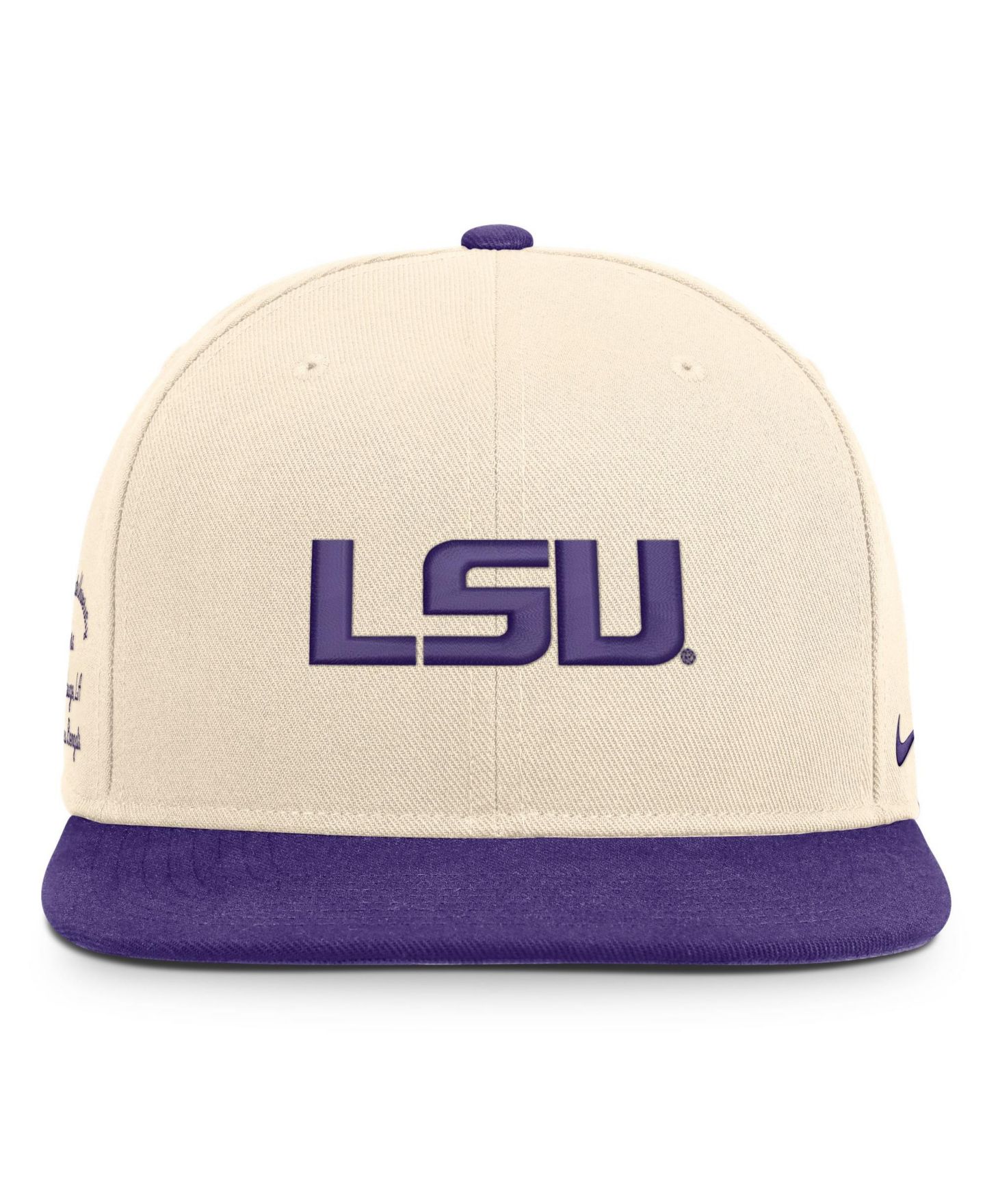 Кепка Nike Natural/Purple LSU Tigers Campus Prep snapback Hat — фото 2