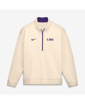 Men's Cream LSU Tigers Primetime Club Fleece Half-zip Pullover