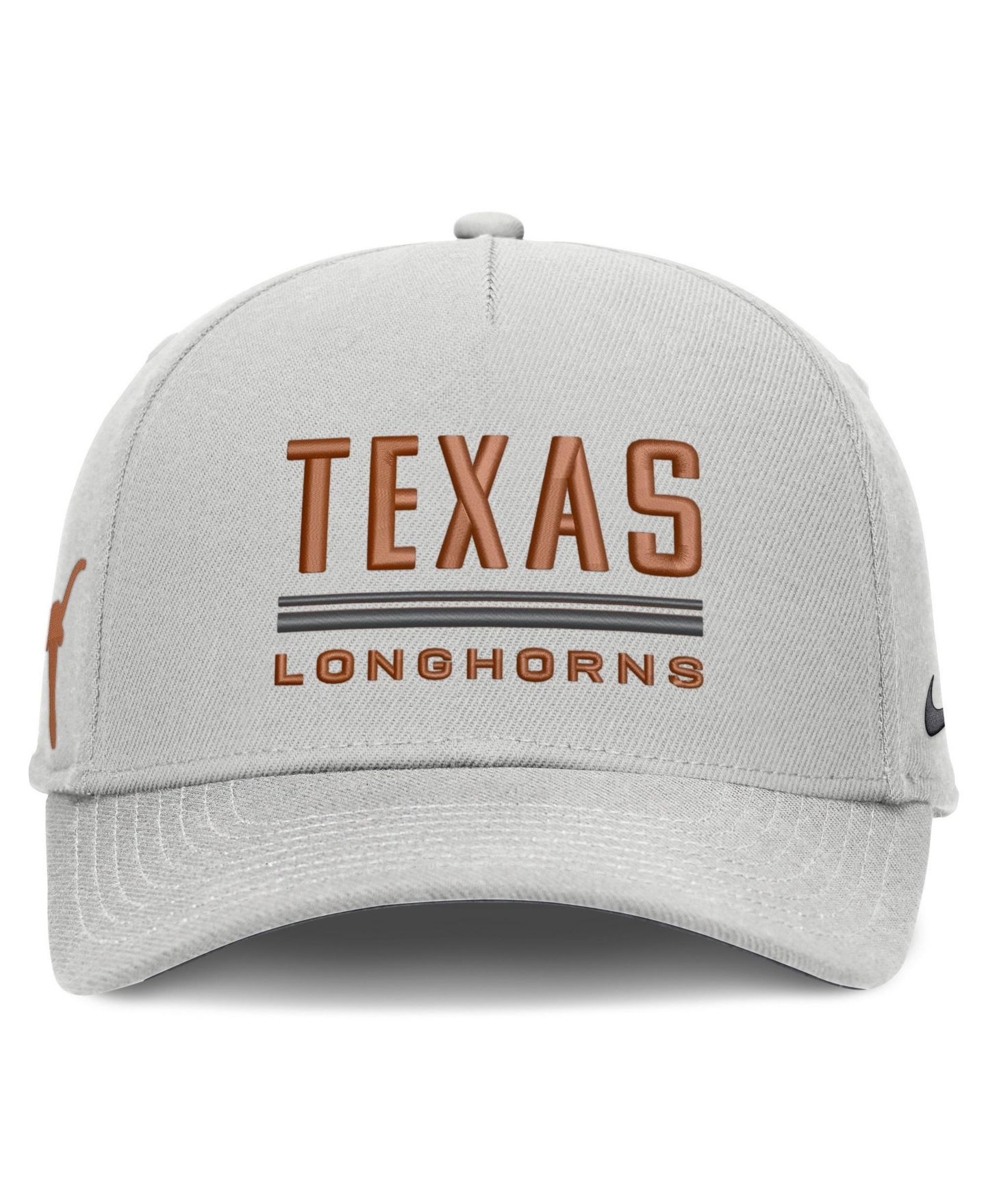 Мужская кепка Nike Gray Texas Longhorns 2026 Sideline Dri-FIT Rise Adjustable Hat — фото 2