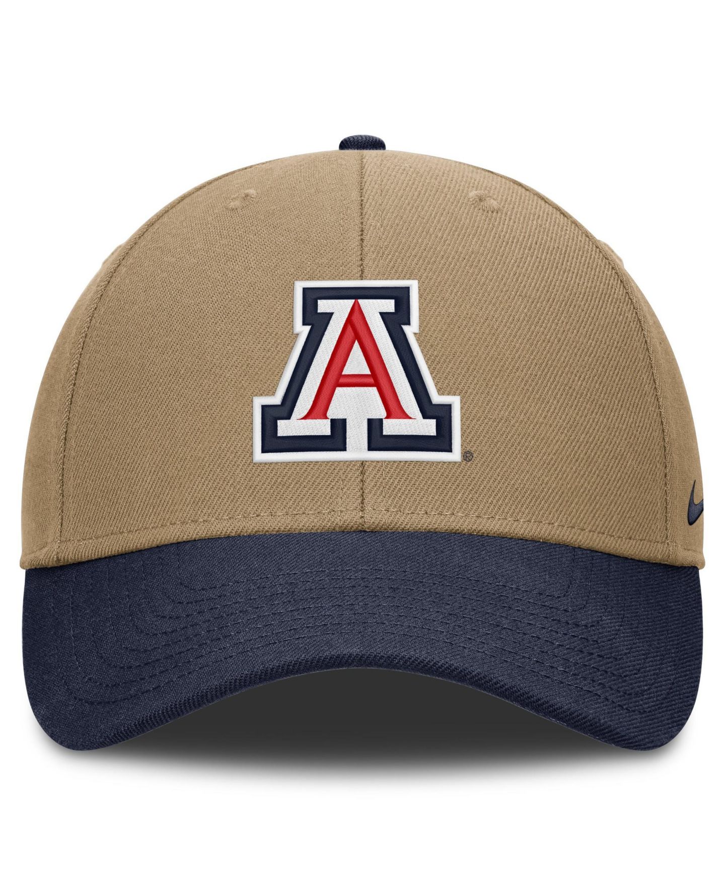 Кепка Nike Beige/Navy Arizona Wildcats Primetime Rise Dri-FIT Adjustable Hat — фото 2
