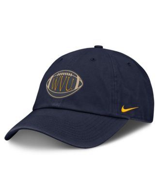 Men's and Women's Navy West Virginia Mountaineers Campus Prep Football Club Adjustable Hat