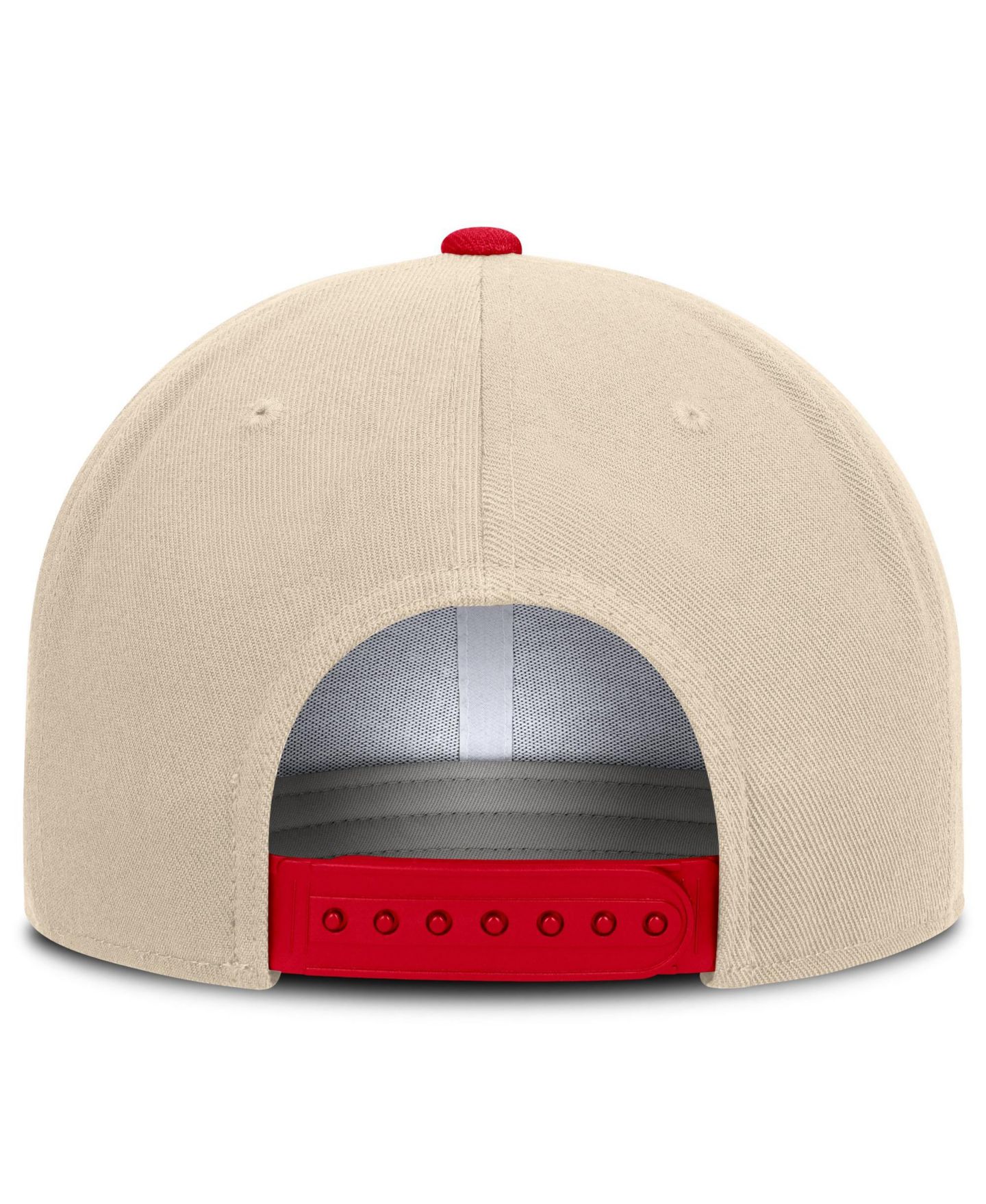Кепка Nike Natural/Scarlet Ohio State Buckeyes Campus Prep snapback Hat — фото 4