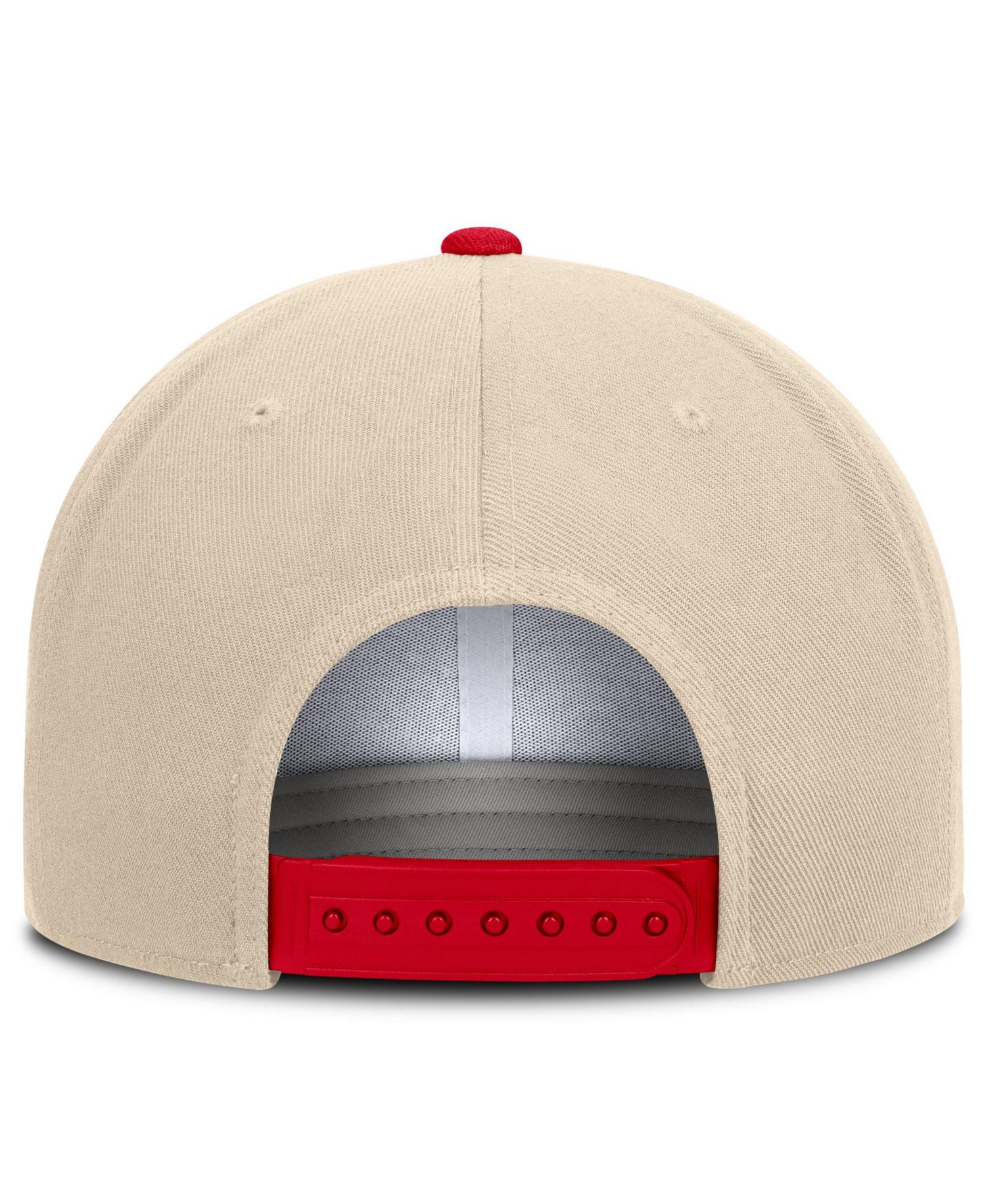 Men's and Women's Natural/Scarlet Ohio State Buckeyes Campus Prep snapback Hat