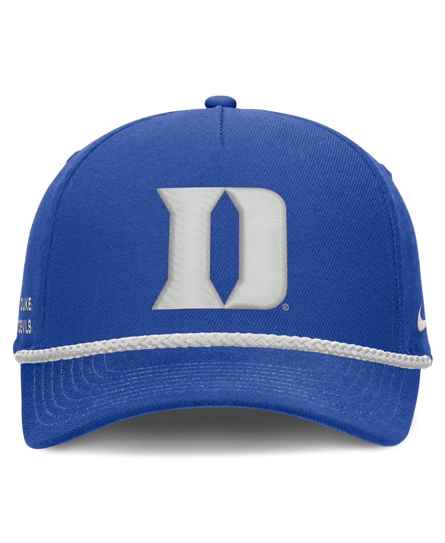 Men's and Women's Royal Duke Blue Devils Rope Rise Adjustable Hat