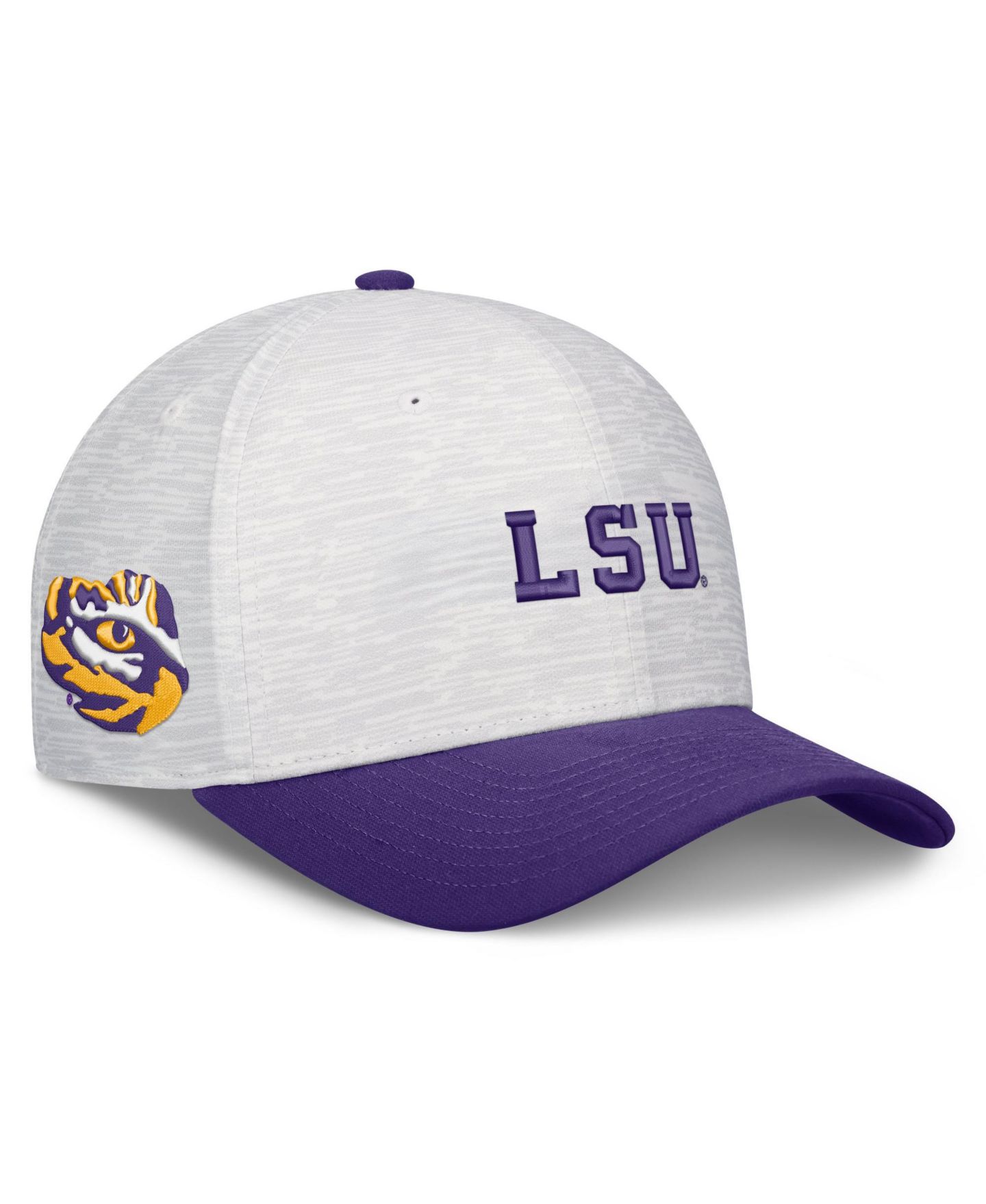 Кепка Nike White/Purple LSU Tigers Primetime Rise Adjustable Hat — фото 3