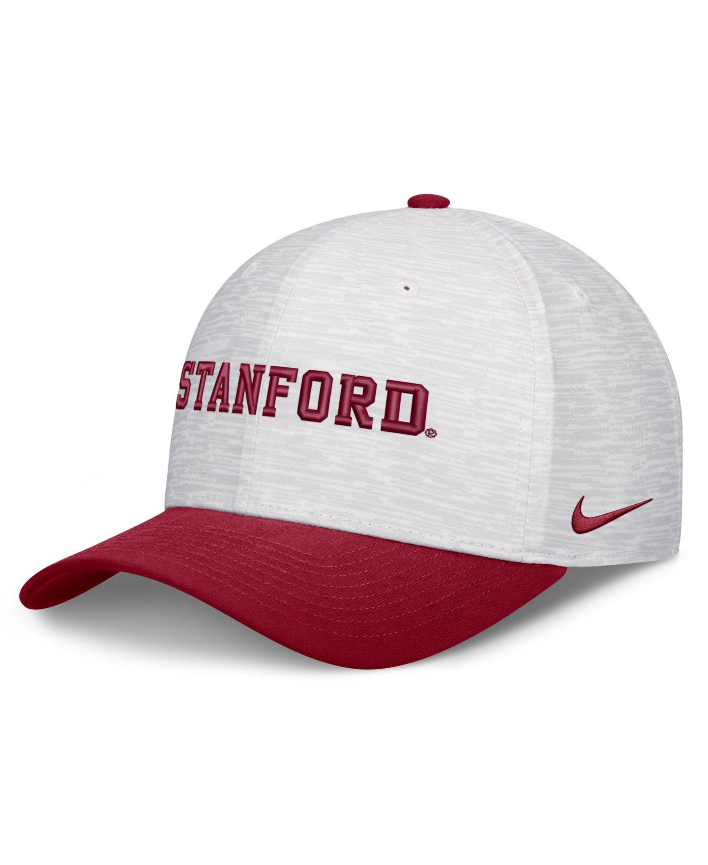 Кепка Nike White/Cardinal Stanford Cardinal Primetime Rise Adjustable Hat — фото 1