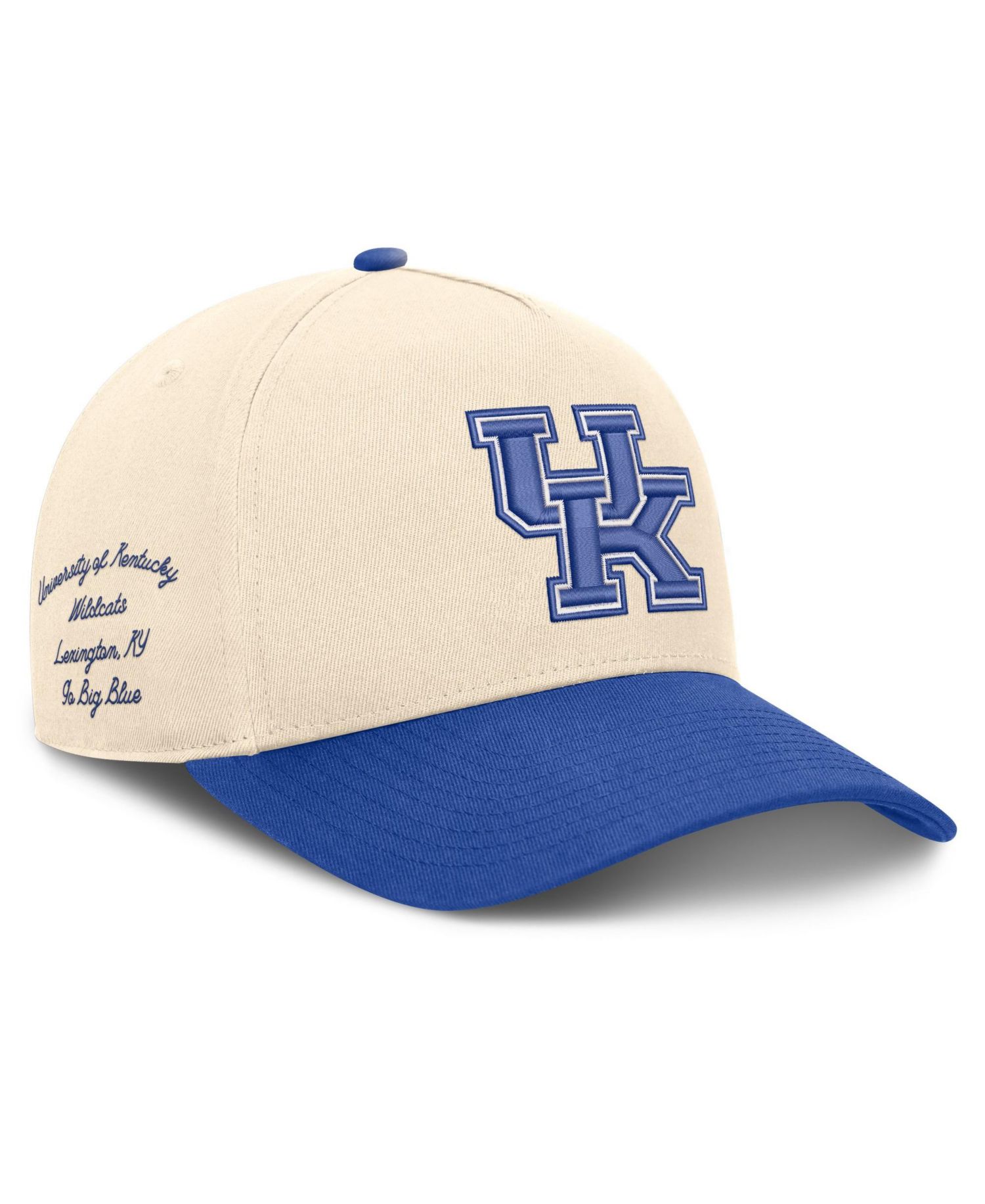 Men's and Women's Natural/Royal Kentucky Wildcats Campus Prep Rise Adjustable Hat