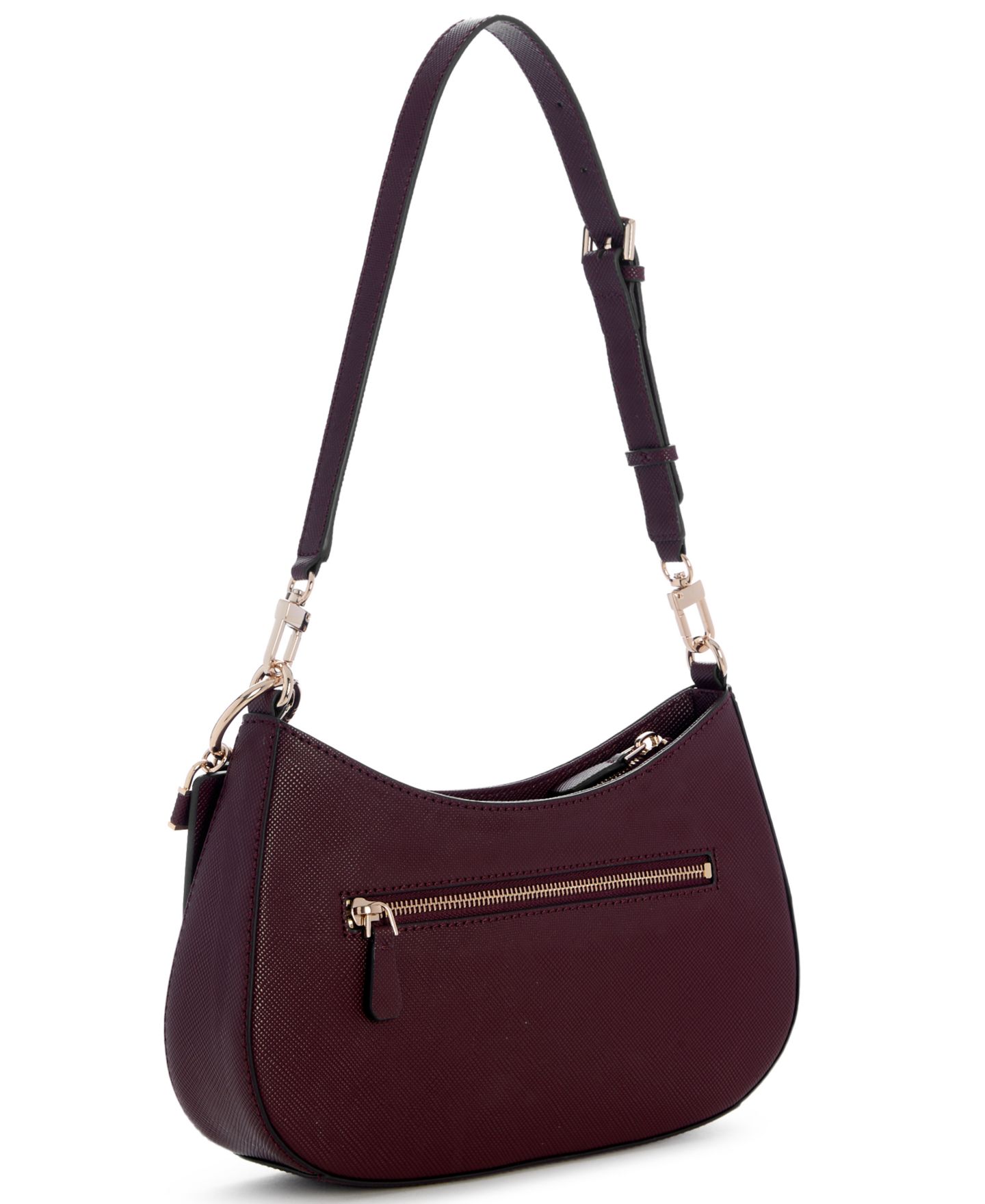 Женская сумка GUESS Noelle Ii Small Magnetic Snap Shoulder Handbag, цвет: Бордовый — фото 2