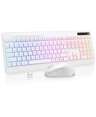 Rechargeable Wireless Silent Keyboard and Mouse Combo for Windows, Mac, Android, iOS