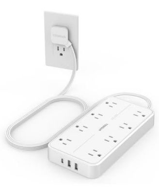 Power Strip 108 6FT Cord with Multiple Outlets and USB Charging for Phones, Tablets and Personal Devices