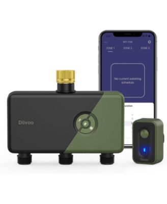 Brass 3-Zone WiFi Water Timer with App and Voice Control, 18 Irrigation Programs, Rain Delay and Mist Mode