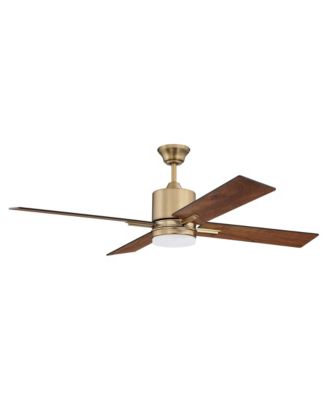 52" Teana Satin Brass LED Indoor Ceiling Fan Wall Control