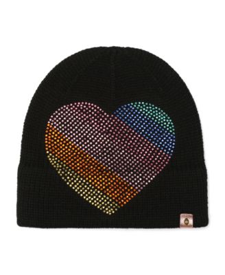 Hotfix Rainbow Heart Knit Beanie