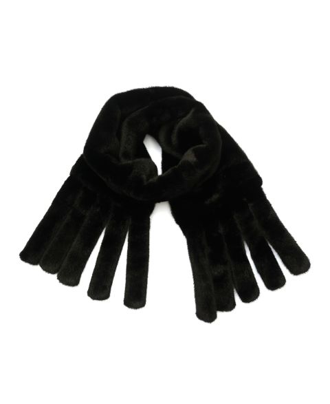 Женский шарф Kurt Geiger London Solid Mink Glam, цвет: Чёрный